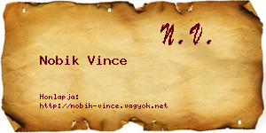 Nobik Vince névjegykártya